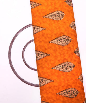 mustard paisley print rayon fabric